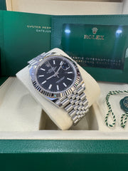 Rolex Datejust 41mm 126334 2025 Black Index Dial Jubilee